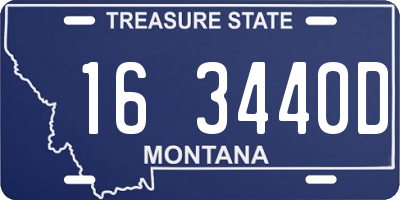 MT license plate 163440D