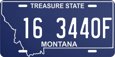 MT license plate 163440F