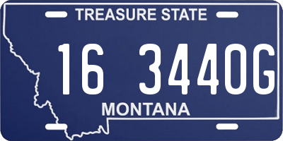 MT license plate 163440G