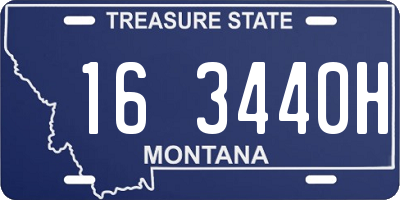 MT license plate 163440H