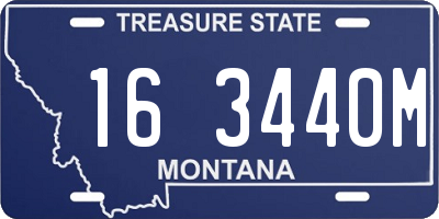MT license plate 163440M