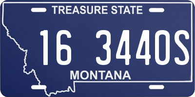 MT license plate 163440S