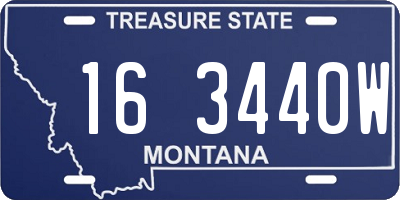 MT license plate 163440W