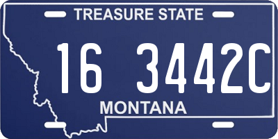 MT license plate 163442C