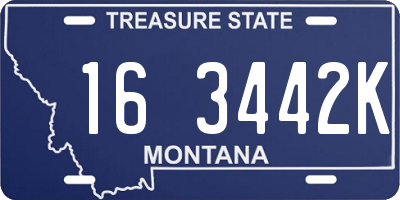 MT license plate 163442K