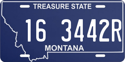 MT license plate 163442R