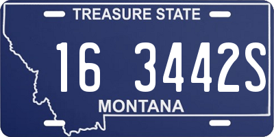 MT license plate 163442S