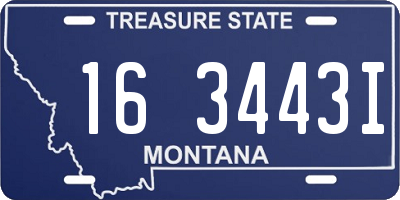 MT license plate 163443I