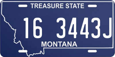 MT license plate 163443J