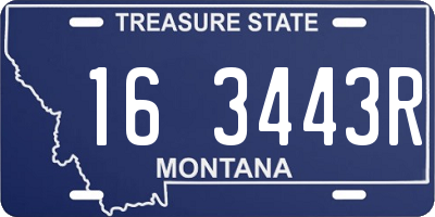 MT license plate 163443R