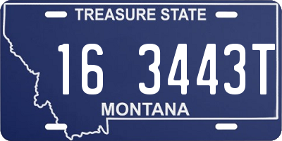 MT license plate 163443T