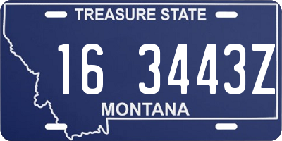 MT license plate 163443Z