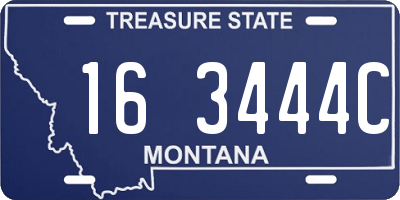 MT license plate 163444C
