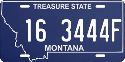 MT license plate 163444F