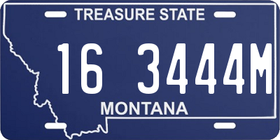 MT license plate 163444M