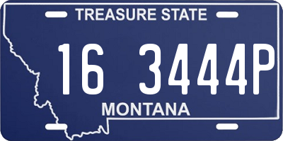 MT license plate 163444P
