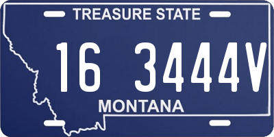 MT license plate 163444V