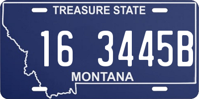 MT license plate 163445B