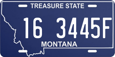 MT license plate 163445F