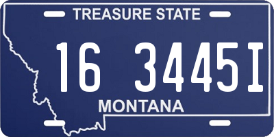 MT license plate 163445I