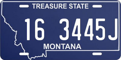 MT license plate 163445J
