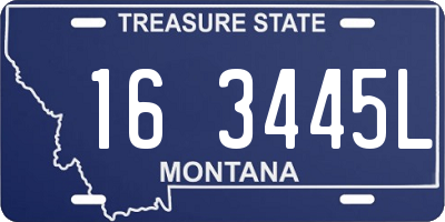 MT license plate 163445L