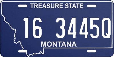 MT license plate 163445Q