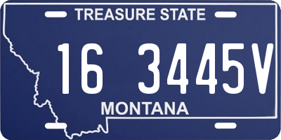 MT license plate 163445V