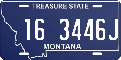 MT license plate 163446J