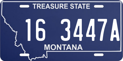 MT license plate 163447A