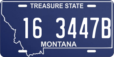 MT license plate 163447B