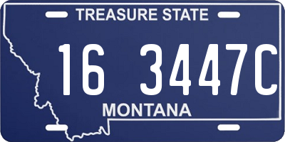 MT license plate 163447C
