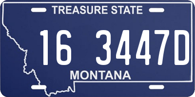 MT license plate 163447D