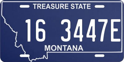 MT license plate 163447E