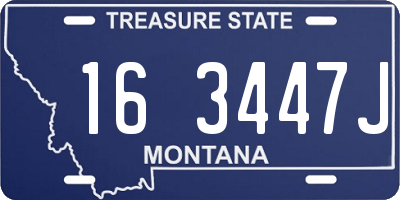 MT license plate 163447J