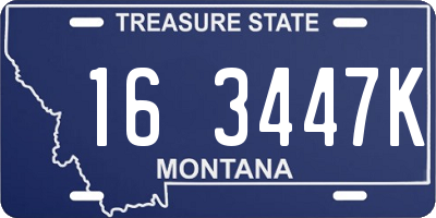 MT license plate 163447K