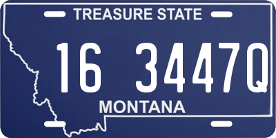 MT license plate 163447Q