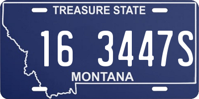 MT license plate 163447S