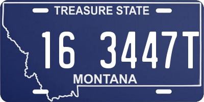MT license plate 163447T