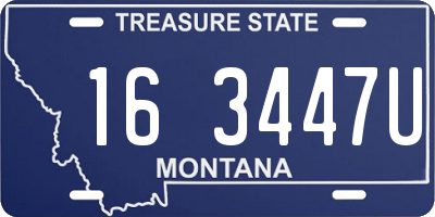 MT license plate 163447U