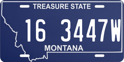 MT license plate 163447W