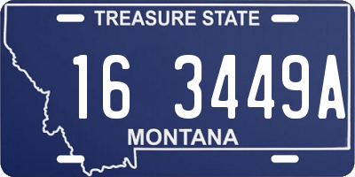 MT license plate 163449A