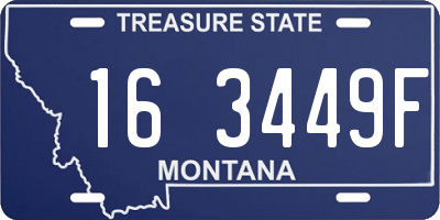 MT license plate 163449F