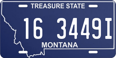 MT license plate 163449I