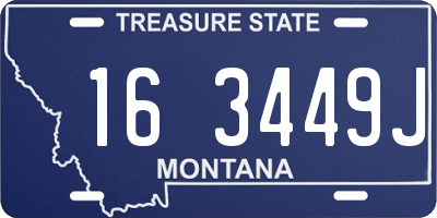 MT license plate 163449J