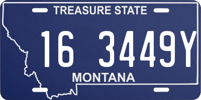 MT license plate 163449Y