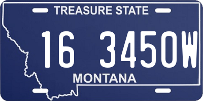 MT license plate 163450W