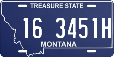 MT license plate 163451H