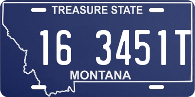 MT license plate 163451T