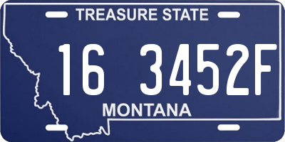 MT license plate 163452F